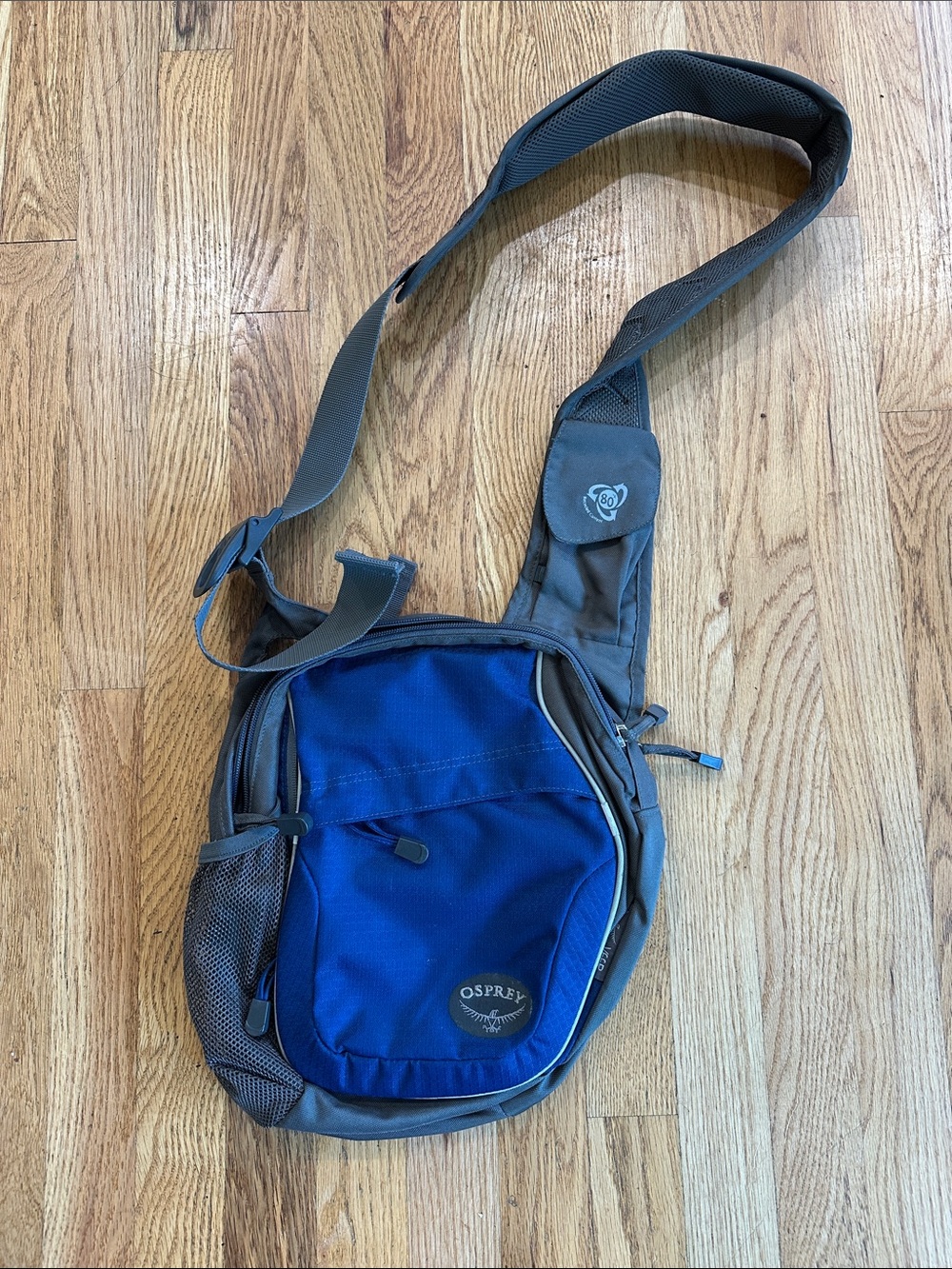 OSPREY Blue and Gray Crossbody Sling Bag